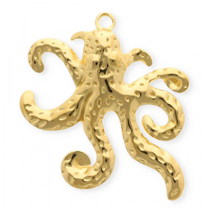 Stainless Steel Charms Octopus Gold Gold Approx 385X325Mm 26Mm