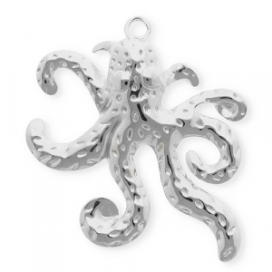 Stainless Steel Charms Octopus Silver Silver Approx 385X325Mm 26Mm