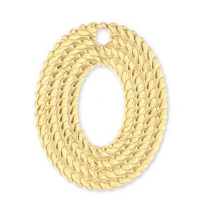 Stainless Steel Charms Oval Gold Gold Approx 15X12Mm 13Mm