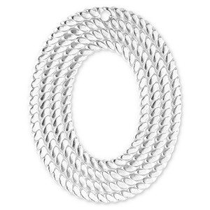 Stainless Steel Charms Oval Silver Silver Approx 245X195Mm 12Mm