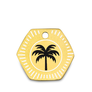 Stainless Steel Charms Palmtree Gold Gold Approx 13X15Mm 15Mm