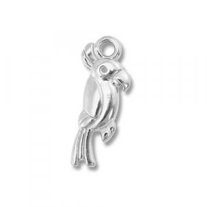 Stainless Steel Charms Parrot Silver Silver Approx 18X7Mm 17Mm