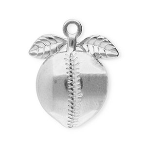 Stainless Steel Charms Peach Silver Silver Approx 215X17Mm 21Mm