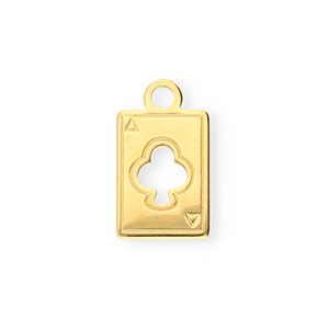 Stainless Steel Charms Playcard Gold Gold Approx 185X105Mm 25Mm