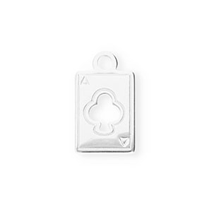 Stainless Steel Charms Playcard Silver Silver Approx 185X105Mm 25Mm
