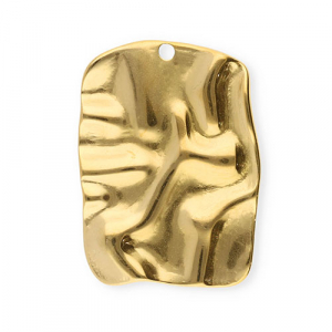 Stainless Steel Charms Rectangle Gold Gold Approx 325X24Mm 21Mm