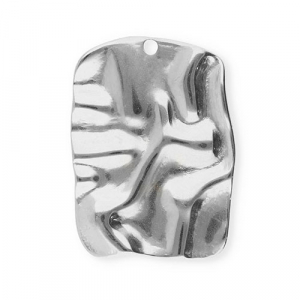 Stainless Steel Charms Rectangle Silver Silver Approx 325X24Mm 21Mm