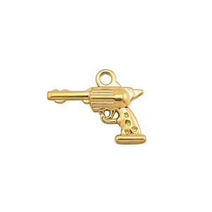 Stainless Steel Charms Revolver Gold Gold Approx 16X20Mm 2Mm