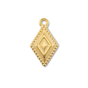 Stainless Steel Charms Rhombus Gold Gold Approx 16X9Mm 15Mm
