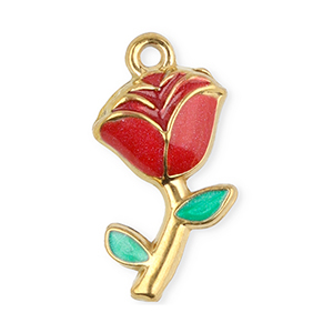 Stainless Steel Charms Rose Gold Red Green Gold Red Green Approx 165X9Mm 13Mm