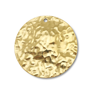 Stainless Steel Charms Round Gold Gold Approx 25Mm 14Mm