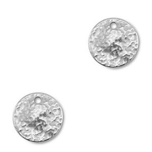 Stainless Steel Charms Round Silver Silver Approx 10Mm 1Mm