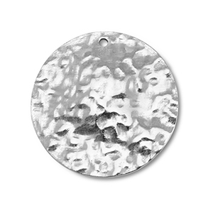 Stainless Steel Charms Round Silver Silver Approx 25Mm 14Mm
