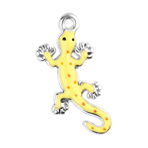 Stainless Steel Charms Salamander Silver Yellow Red Silver Yellow Red Approx 27X12Mm 16Mm
