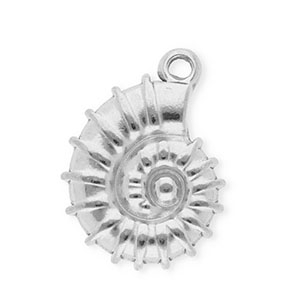 Stainless Steel Charms Sea Shell Silver Silver Approx 225X165Mm 23Mm