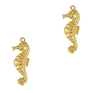 Stainless Steel Charms Seahorse Gold Gold Approx 21X8Mm 09Mm