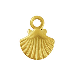 Stainless Steel Charms Shell Gold Gold Approx 13X10Mm 22Mm