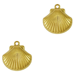 Stainless Steel Charms Shell Gold Gold Approx 16X15Mm 17Mm