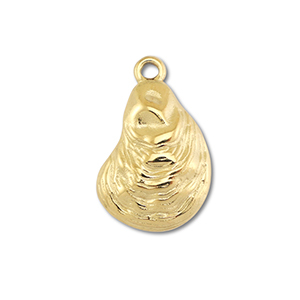 Stainless Steel Charms Shell Gold Gold Approx 175X11Mm 17Mm