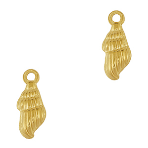 Stainless Steel Charms Shell Gold Gold Approx 18X7Mm 21Mm 1