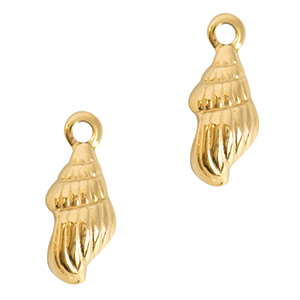 Stainless Steel Charms Shell Gold Gold Approx 18X7Mm 2Mm