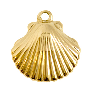 Stainless Steel Charms Shell Gold Gold Approx 21X20Mm 22Mm