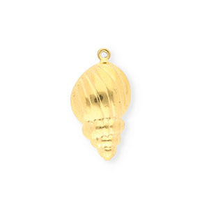 Stainless Steel Charms Shell Gold Gold Approx 235X125Mm 12Mm