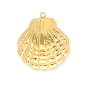 Stainless Steel Charms Shell Gold Gold Approx 30X27Mm 19Mm