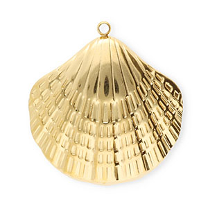 Stainless Steel Charms Shell Gold Gold Approx 33X31Mm 19Mm