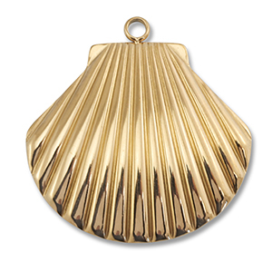 Stainless Steel Charms Shell Gold Gold Approx 33X32Mm 27Mm