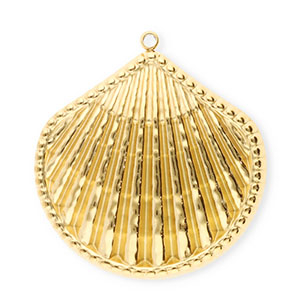 Stainless Steel Charms Shell Gold Gold Approx 365X345Mm 19Mm