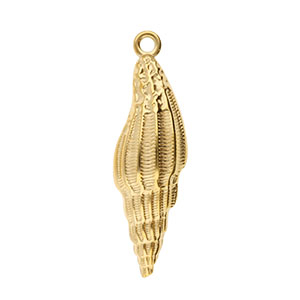 Stainless Steel Charms Shell Gold Gold Approx 44X13Mm 25Mm