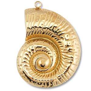 Stainless Steel Charms Shell Gold Gold Approx 47X35Mm 27Mm