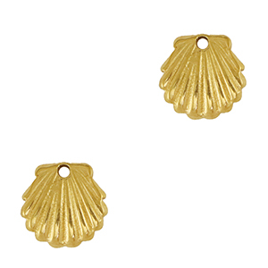 Stainless Steel Charms Shell Gold Gold Approx 7X7Mm 08Mm