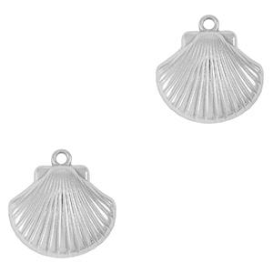 Stainless Steel Charms Shell Silver Silver Approx 16X15Mm 17Mm