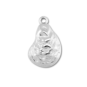 Stainless Steel Charms Shell Silver Silver Approx 175X11Mm 17Mm