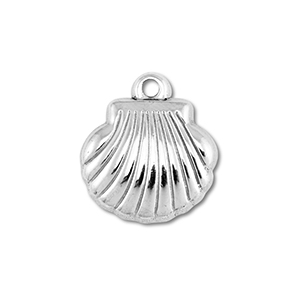Stainless Steel Charms Shell Silver Silver Approx 18X165Mm 2Mm