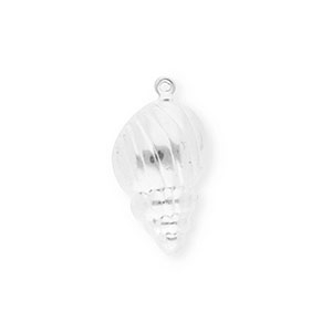 Stainless Steel Charms Shell Silver Silver Approx 235X125Mm 12Mm