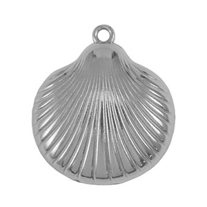 Stainless Steel Charms Shell Silver Silver Approx 28X25Mm 19Mm