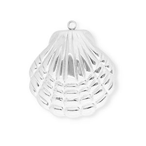 Stainless Steel Charms Shell Silver Silver Approx 30X27Mm 19Mm