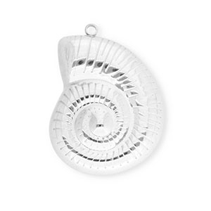 Stainless Steel Charms Shell Silver Silver Approx 335X24Mm 19Mm