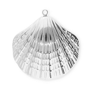 Stainless Steel Charms Shell Silver Silver Approx 33X31Mm 19Mm