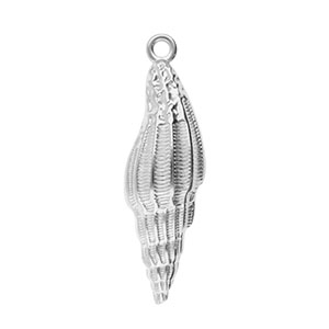Stainless Steel Charms Shell Silver Silver Approx 44X13Mm 25Mm