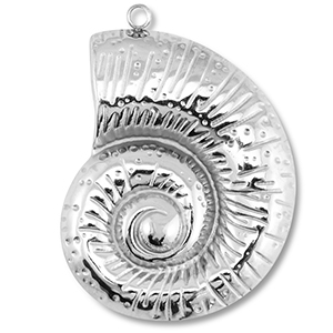 Stainless Steel Charms Shell Silver Silver Approx 47X35Mm 27Mm