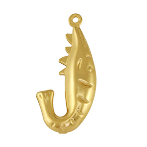 Stainless Steel Charms Shrimp Gold Gold Approx 28X14Mm 1Mm