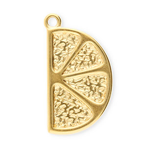 Stainless Steel Charms Slice Of Fruit Gold Gold Approx 275X15Mm 2Mm