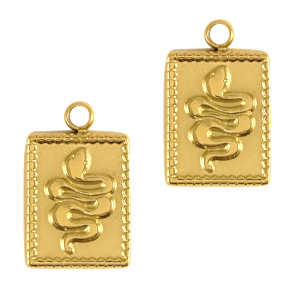 Stainless Steel Charms Snake Gold Gold Approx 11X16Mm 19Mm