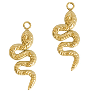 Stainless Steel Charms Snake Gold Gold Approx 28X11Mm 18Mm