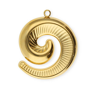 Stainless Steel Charms Spiral Gold Gold Approx 275X23Mm 19Mm