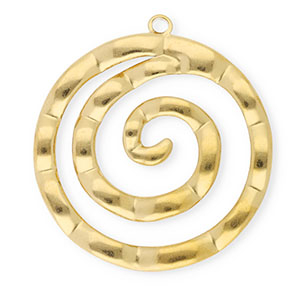 Stainless Steel Charms Spiral Gold Gold Approx 38X35Mm 22Mm
